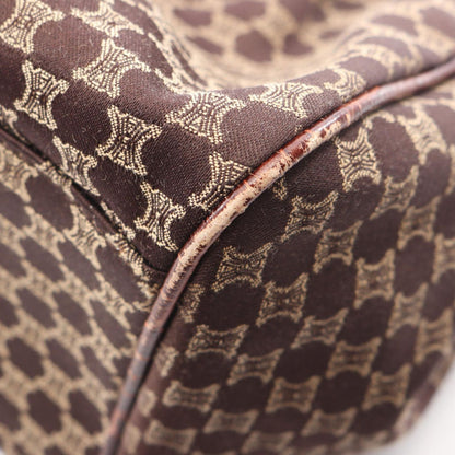 Celine Handbag Macadam Croco Embossed Brown Canvas Leather — view 8