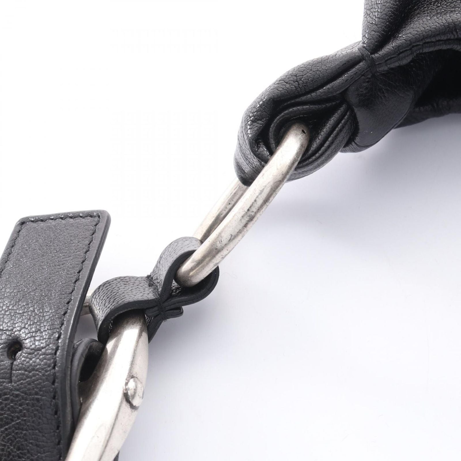 Saint Laurent Rive Gauche Shoulder Bag Naja Black Leather — view 8