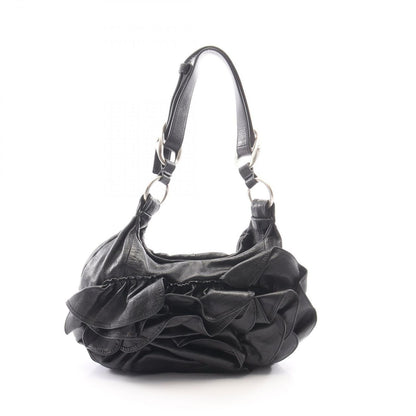 Saint Laurent Rive Gauche Shoulder Bag Naja Black Leather