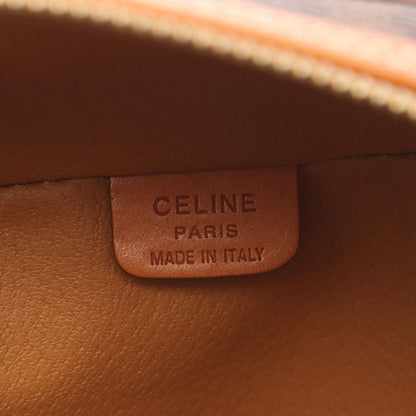 Celine Handbag Macadam Brown Canvas Leather Vanity Bag — view 4