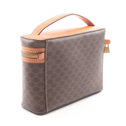 Celine Handbag Macadam Brown Canvas Leather Vanity Bag — view 2