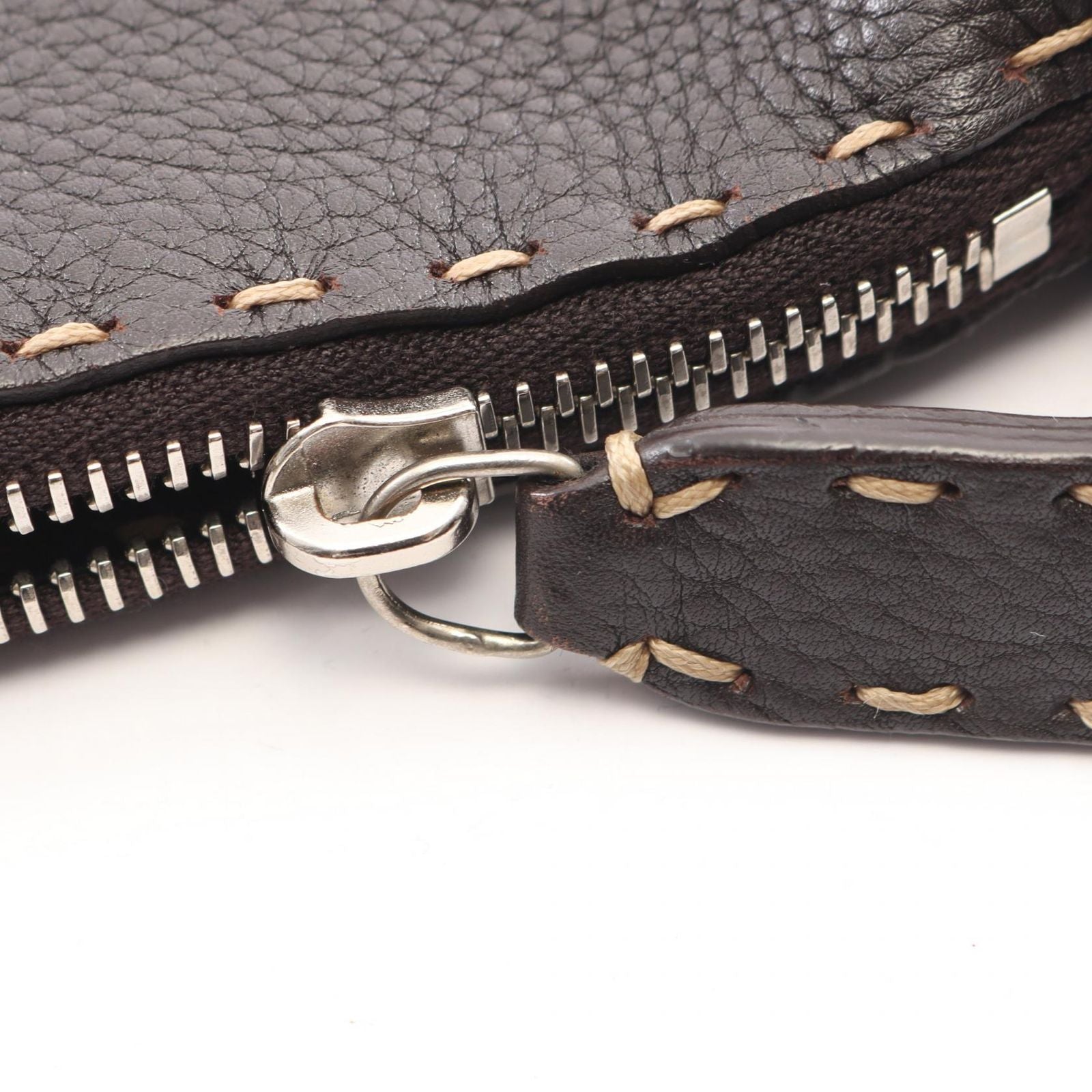 Fendi Shoulder Bag Selleria Brown Leather — view 5