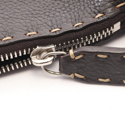Fendi Shoulder Bag Selleria Brown Leather — view 5