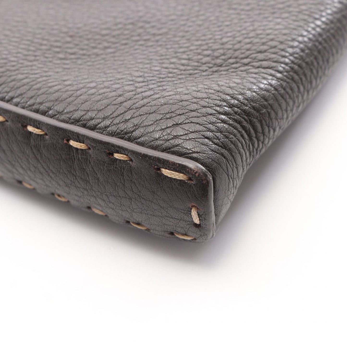 Fendi Shoulder Bag Selleria Brown Leather — view 8
