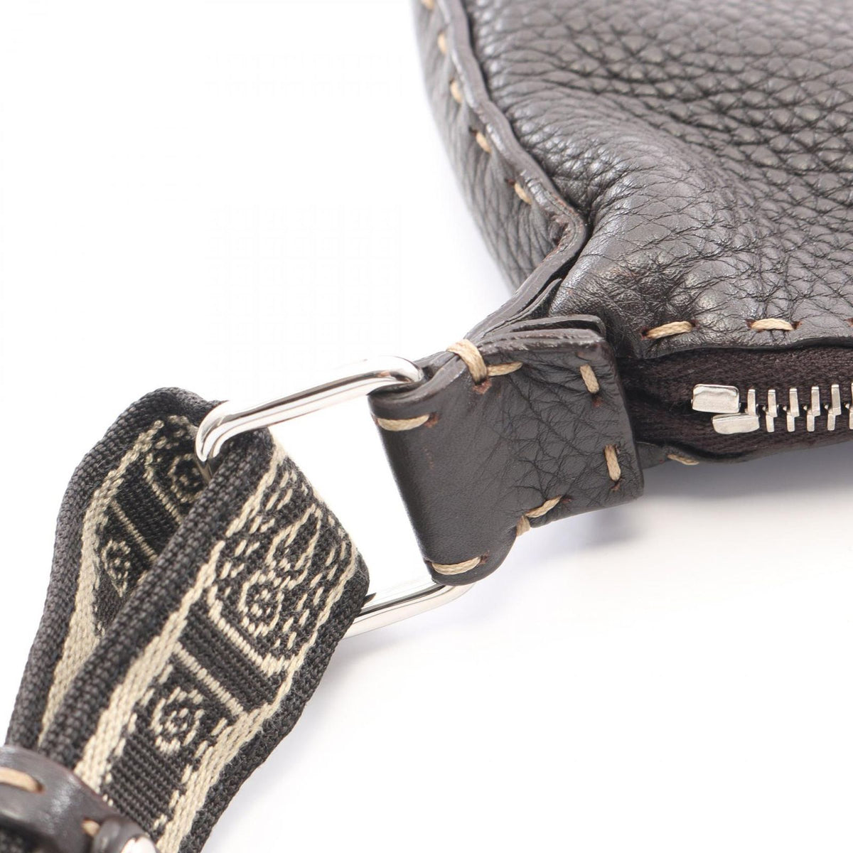 Fendi Shoulder Bag Selleria Brown Leather — view 6