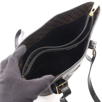 Celine Tote Bag Macadam Brown Canvas Leather — view 3