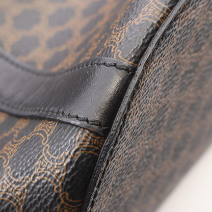 Celine Tote Bag Macadam Brown Canvas Leather — view 7