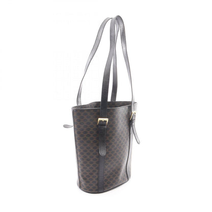 Celine Tote Bag Macadam Brown Canvas Leather — view 2
