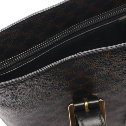 Celine Tote Bag Macadam Brown Canvas Leather — view 5