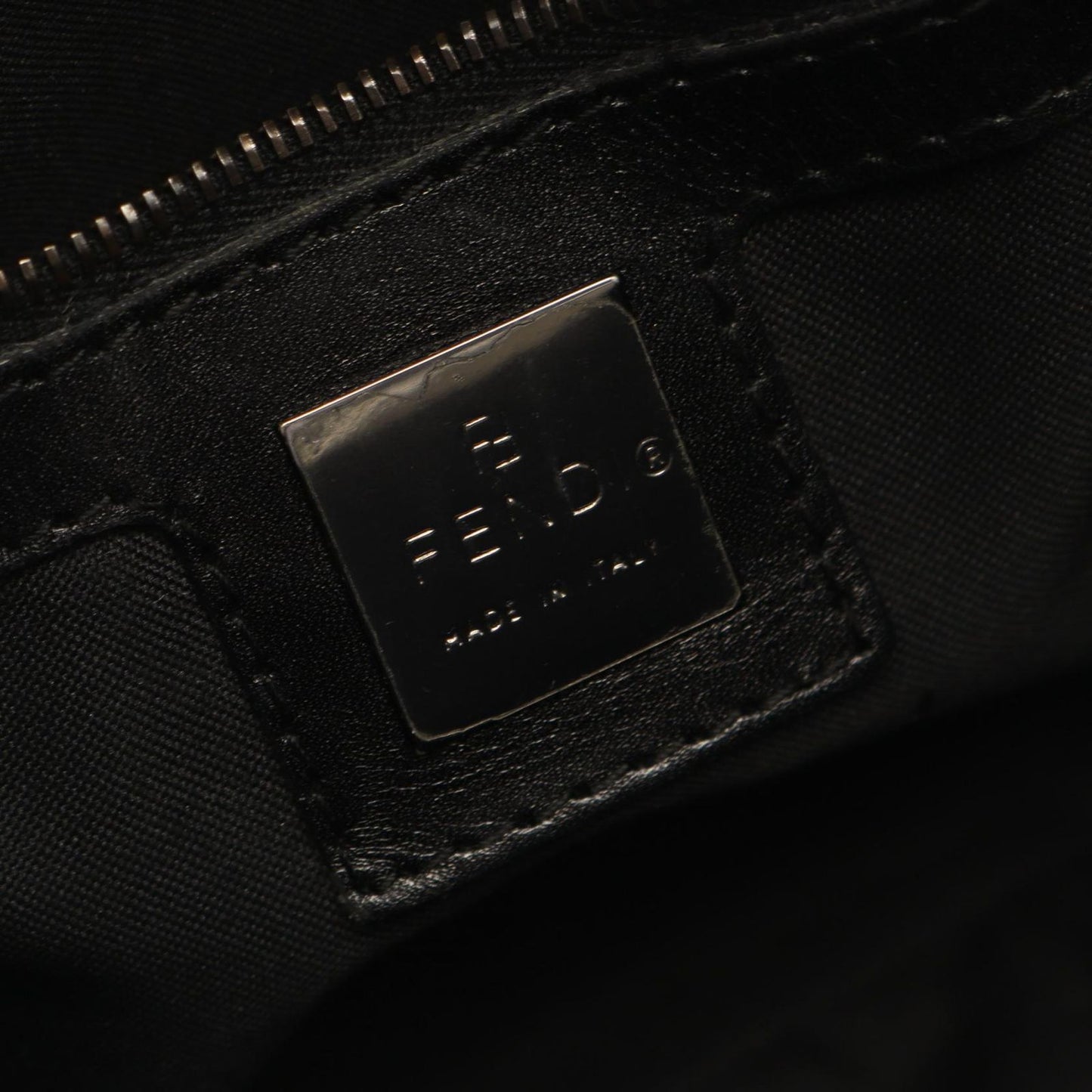 Fendi Shoulder Bag Mamma Bucket Zucchino Gray Canvas — view 4