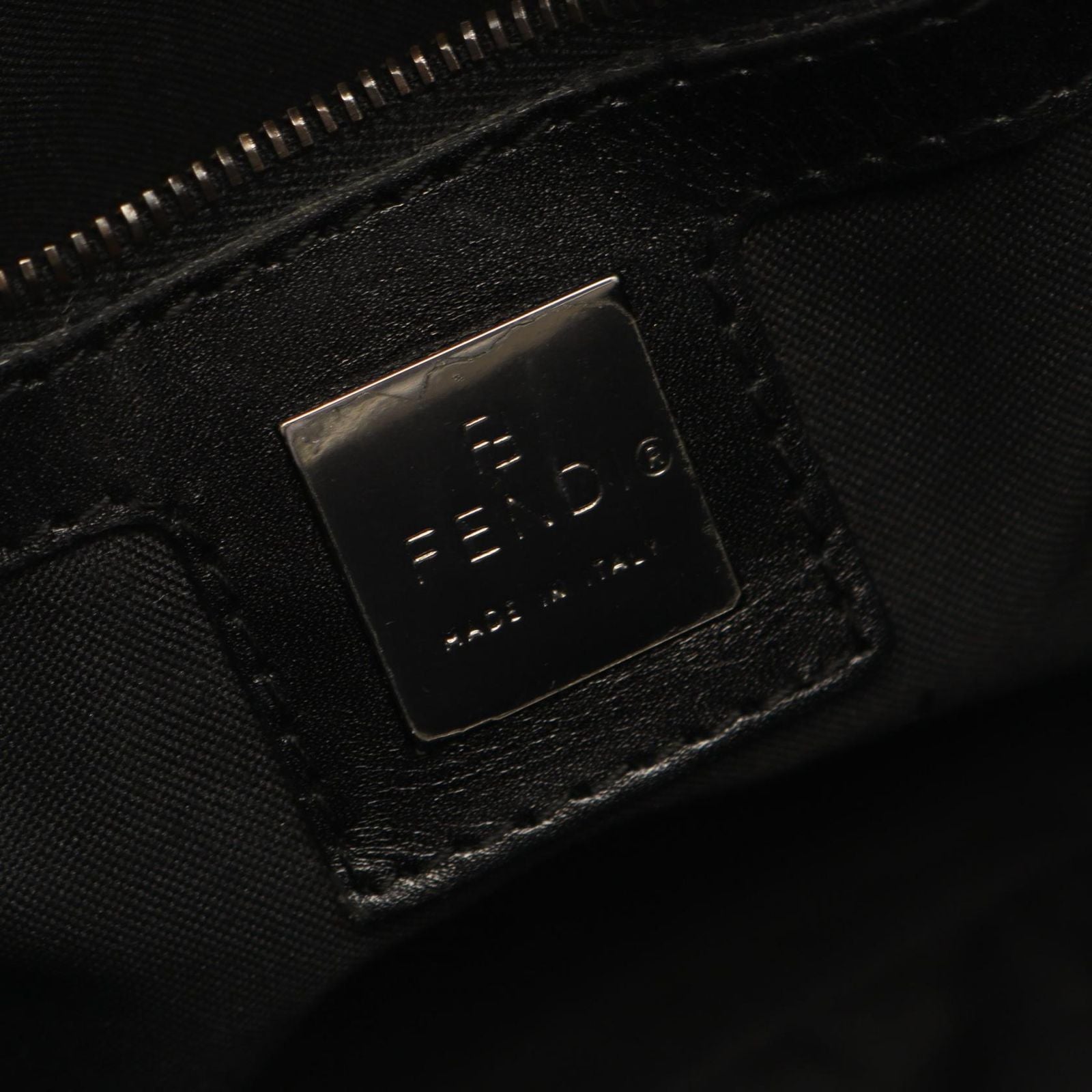 Fendi Shoulder Bag Mamma Bucket Zucchino Gray Canvas — view 4