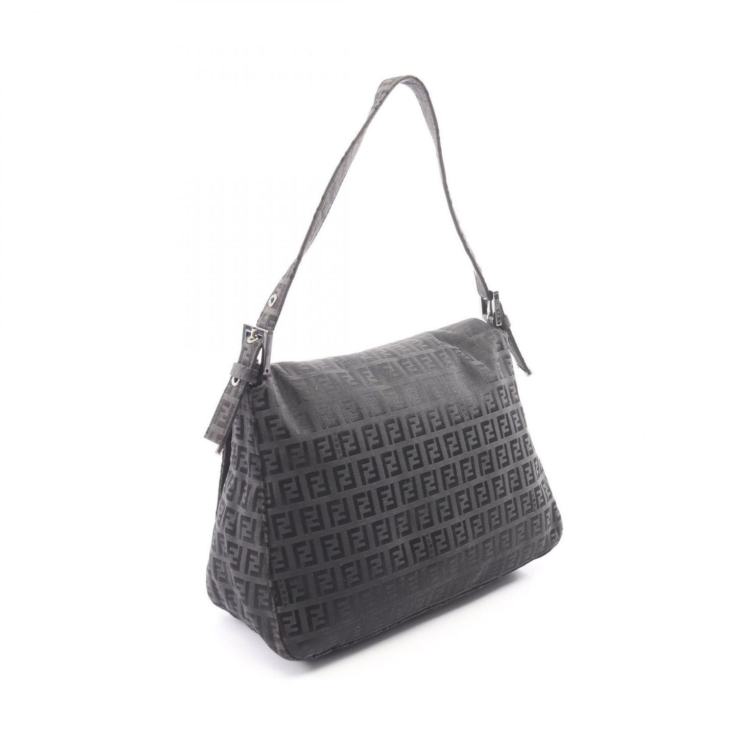Fendi Shoulder Bag Mamma Bucket Zucchino Gray Canvas — view 2