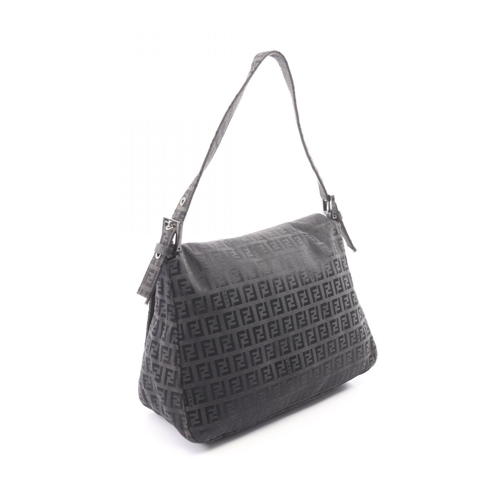 Fendi Shoulder Bag Mamma Bucket Zucchino Gray Canvas — view 2