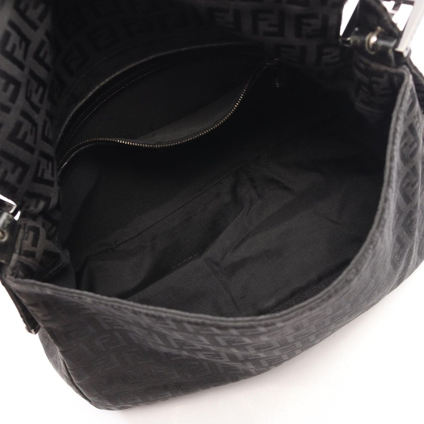 Fendi Shoulder Bag Mamma Bucket Zucchino Gray Canvas — view 3