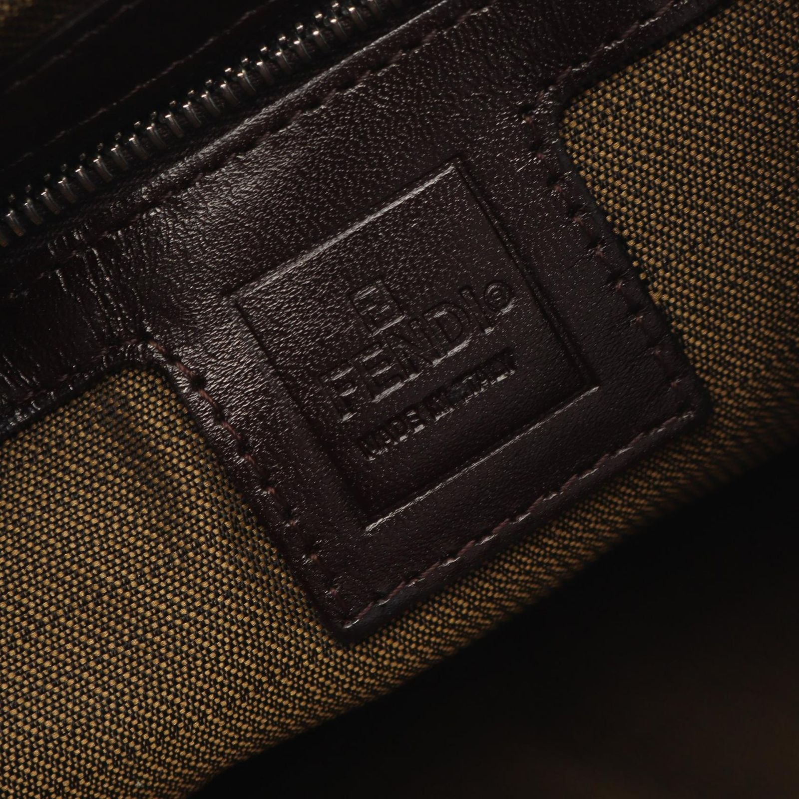 Fendi Shoulder Bag Brown Canvas Leather Zucca — view 4