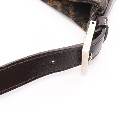 Fendi Shoulder Bag Brown Canvas Leather Zucca — view 5