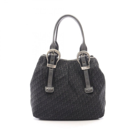 Dior Tote Bag Trotter Black Canvas Leather