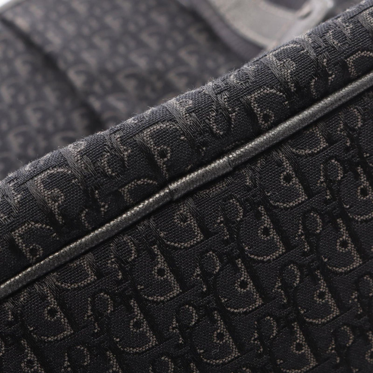 Dior Tote Bag Trotter Black Canvas Leather — view 8