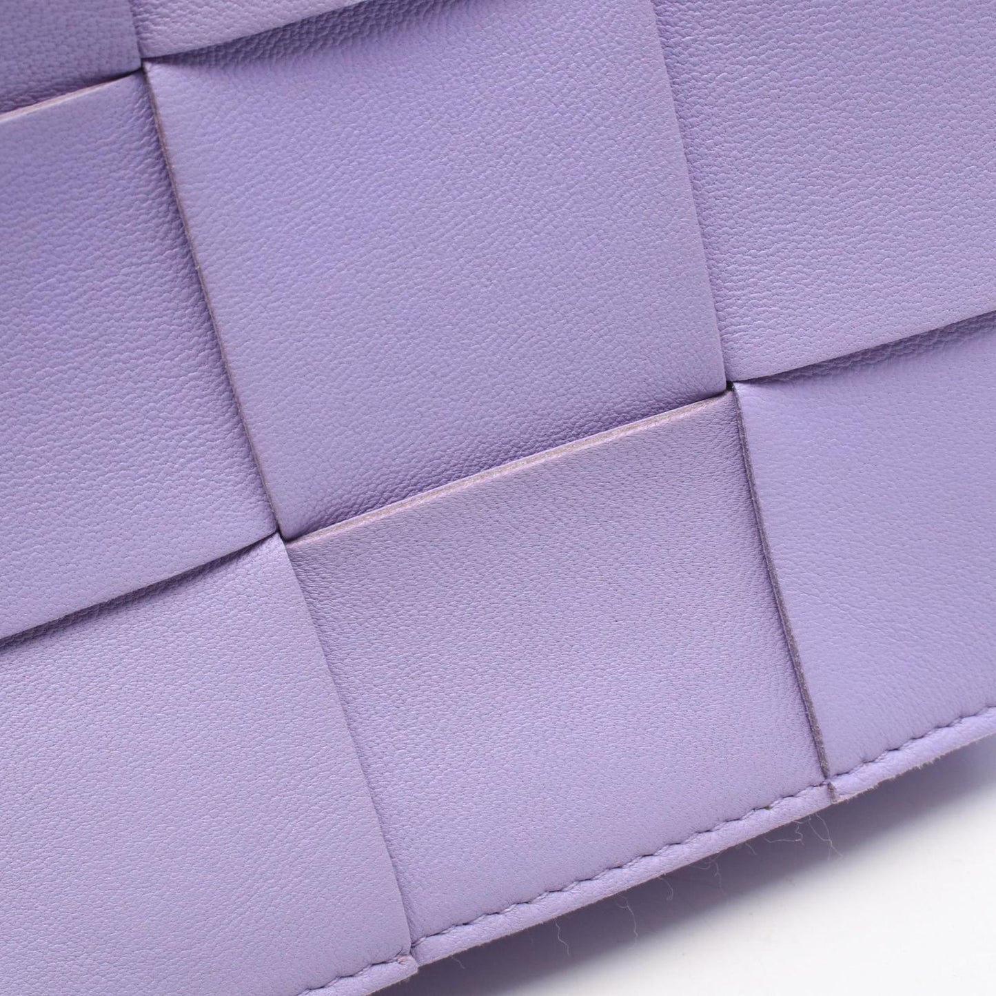 Bottega Veneta Shoulder Bag Cassette Crossbody Maxi Intrecciato Purple Leather — view 5
