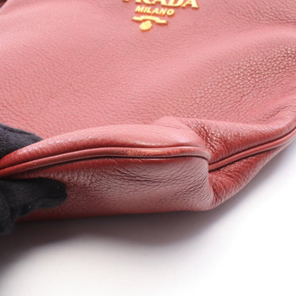 Prada Shoulder Bag Vitello Daino Bordeaux Leather — view 7