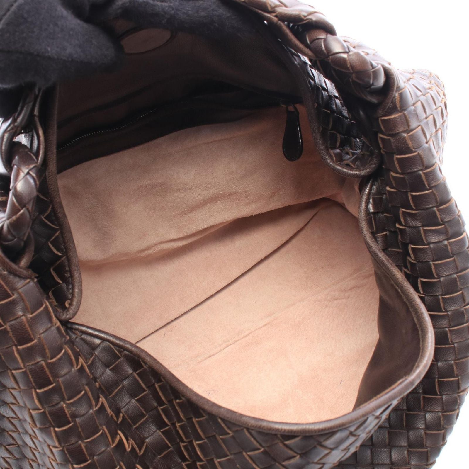 Bottega Veneta Shoulder Bag Intrecciato Dark Brown Leather — view 3