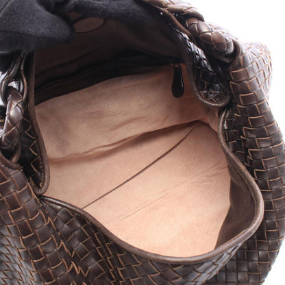 Bottega Veneta Shoulder Bag Intrecciato Dark Brown Leather — view 3