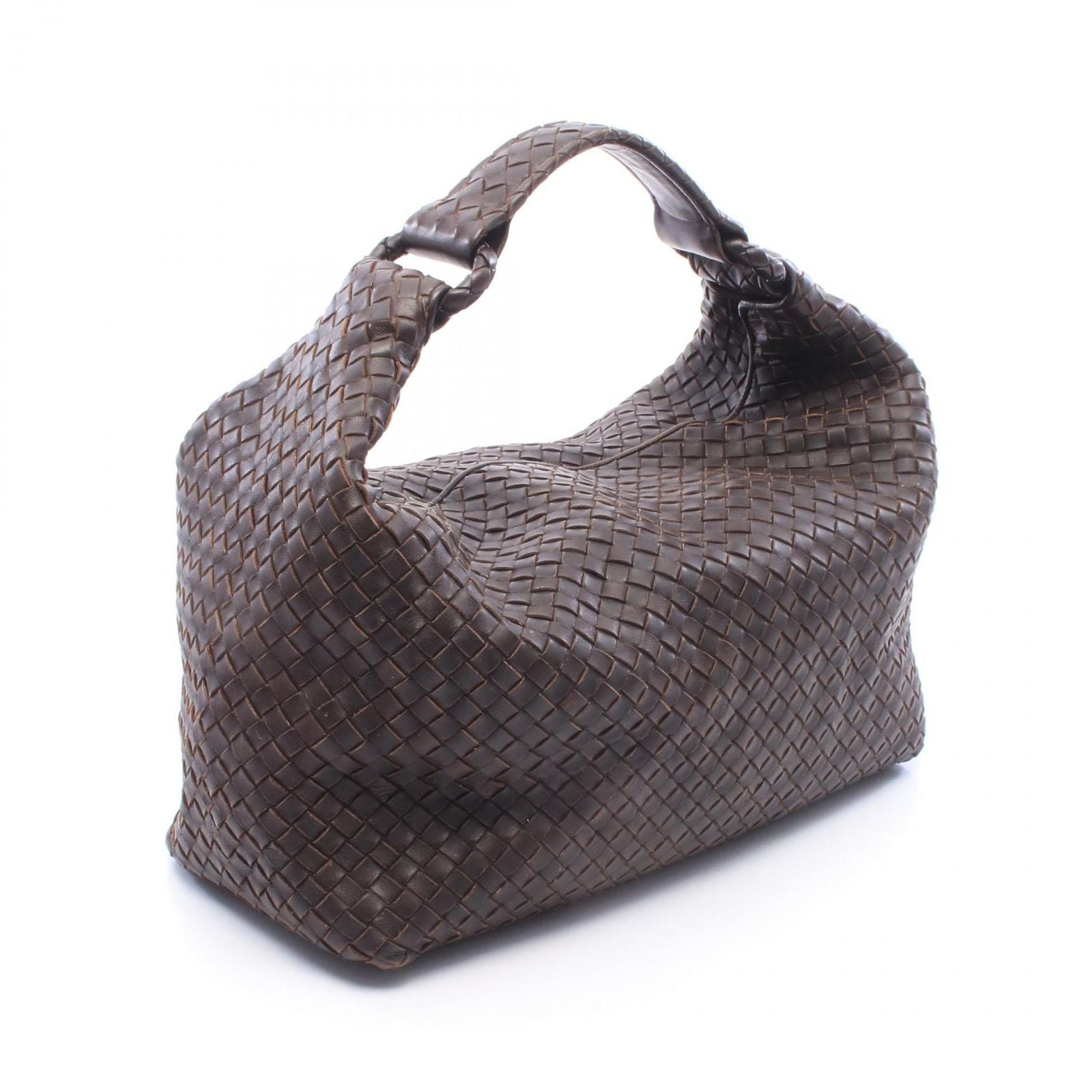 Bottega Veneta Shoulder Bag Intrecciato Dark Brown Leather — view 2