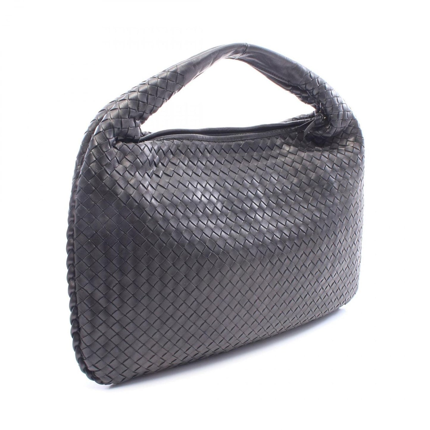 Bottega Veneta Shoulder Bag Intrecciato Black Leather — view 2