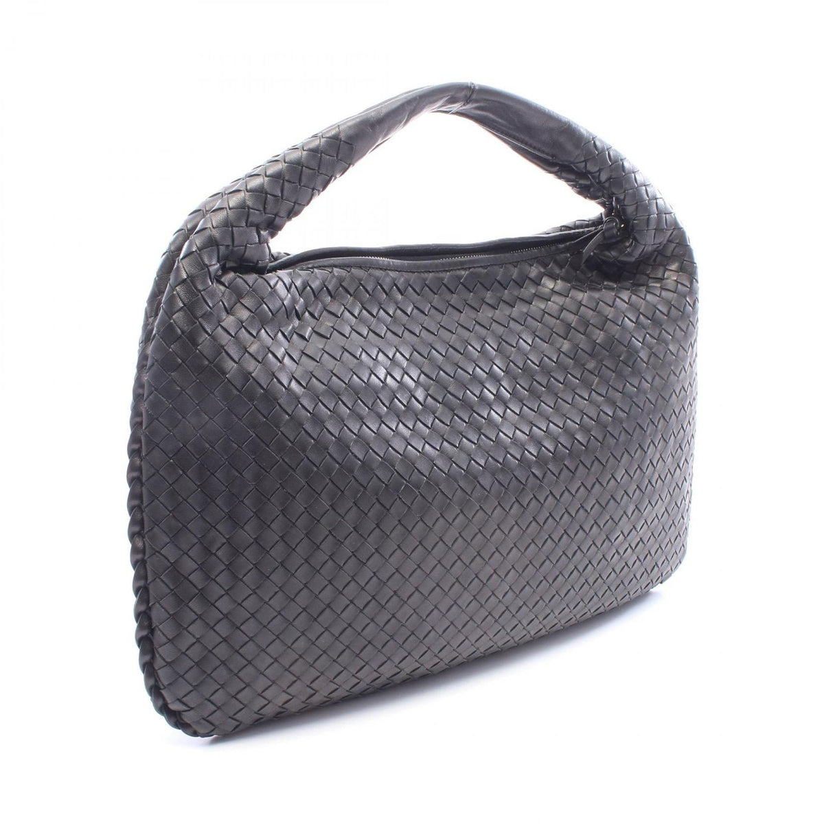 Bottega Veneta Shoulder Bag Intrecciato Black Leather — view 2