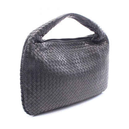 Bottega Veneta Shoulder Bag Intrecciato Black Leather — view 2