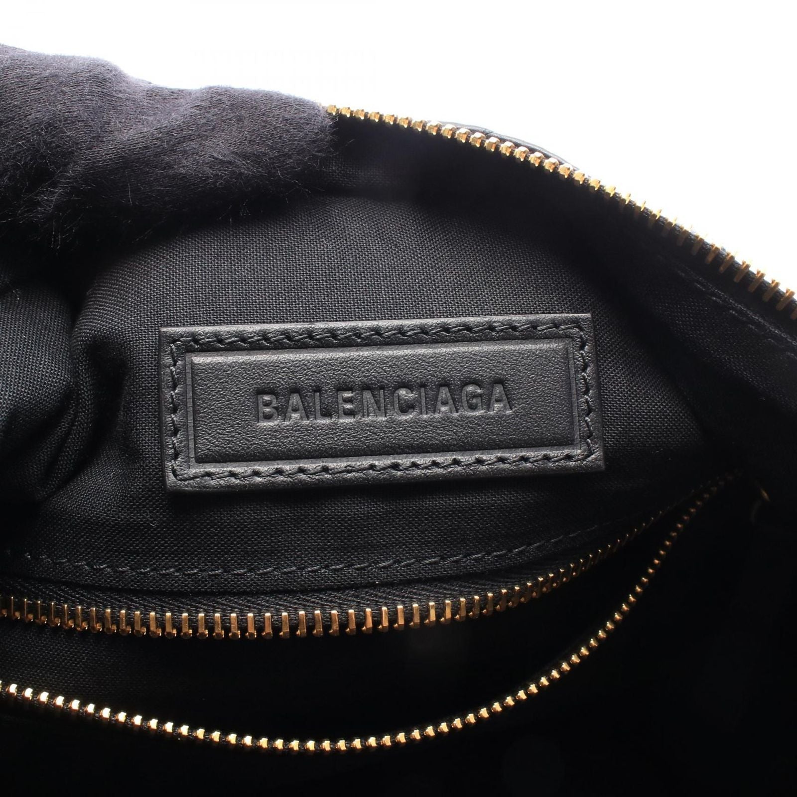 Balenciaga Shoulder Bag Crush Hobo Black Leather — view 4