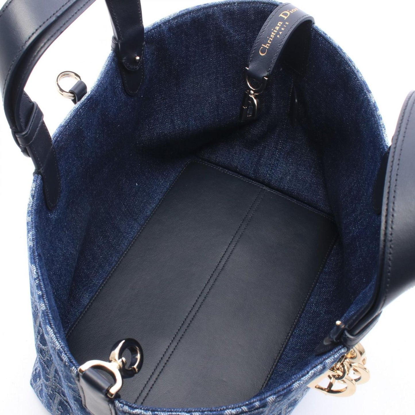 Dior Handbag Toujours Oblique Denim Blue Navy — view 3