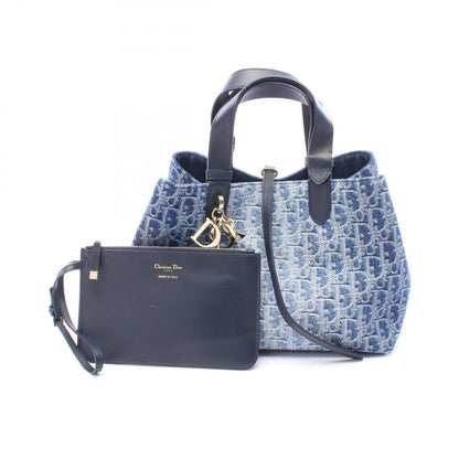 Dior Handbag Toujours Oblique Denim Blue Navy