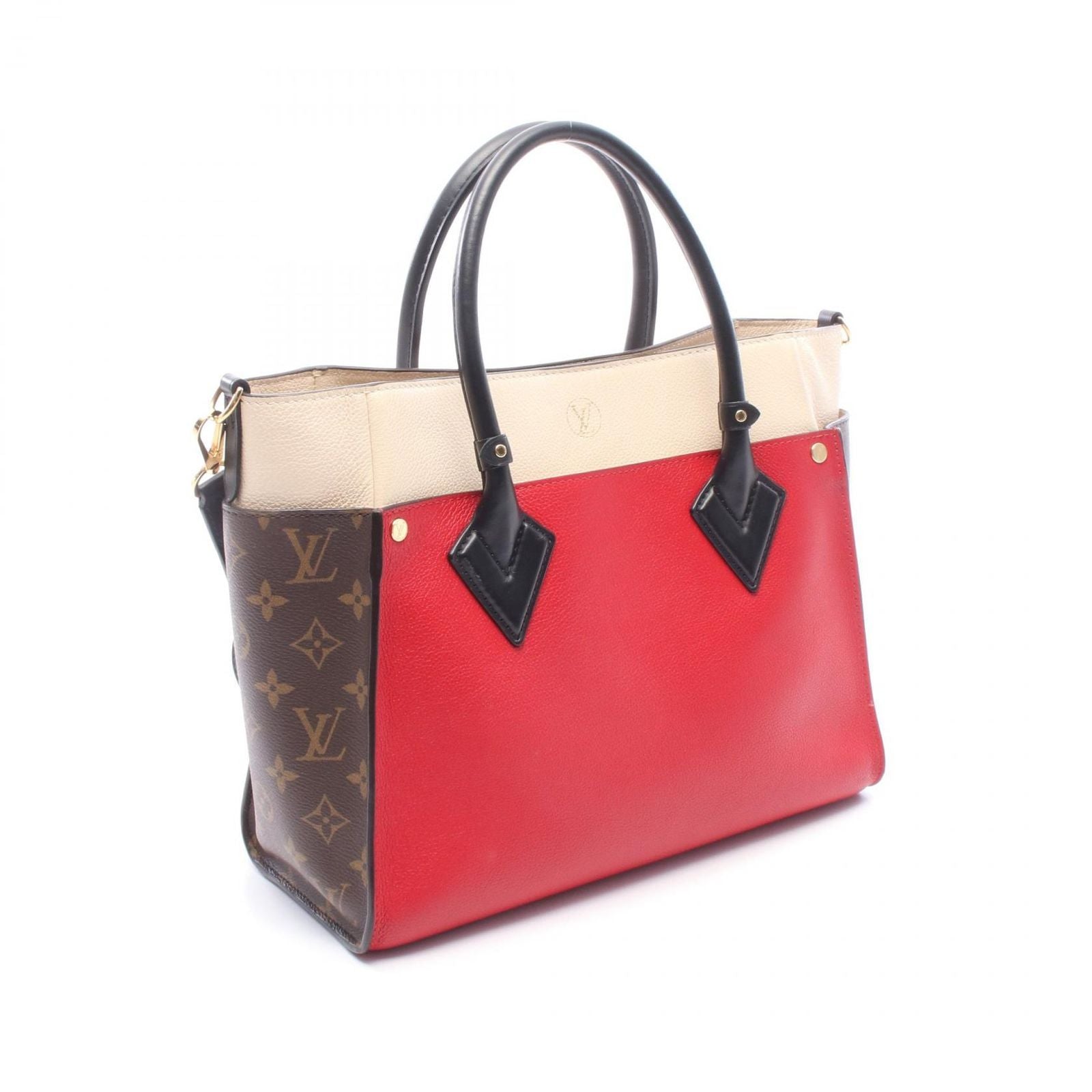 Louis Vuitton Handbag on My Side MM Monogram Rouge Pillat Leather Canvas — view 2