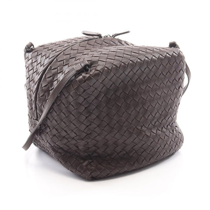 Bottega Veneta Shoulder Bag Intrecciato Dark Brown Leather — view 2