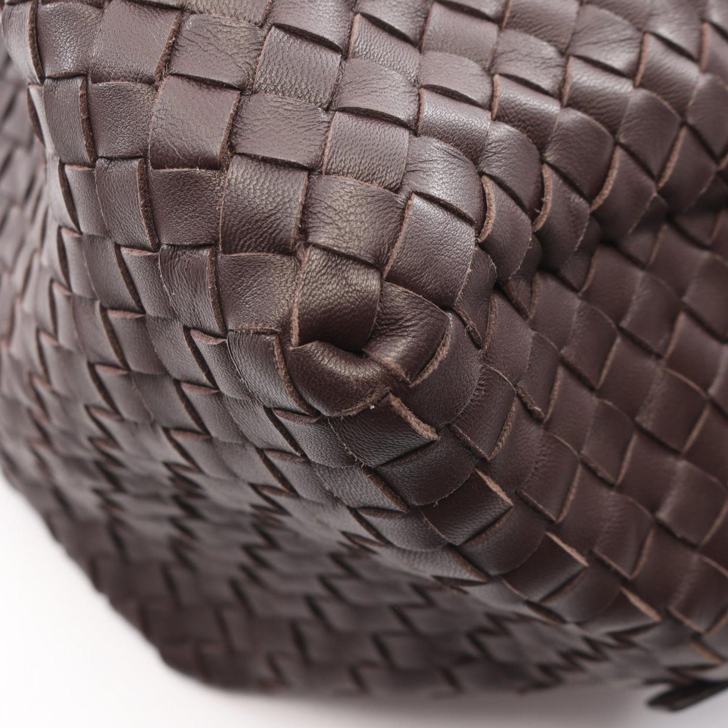 Bottega Veneta Shoulder Bag Intrecciato Dark Brown Leather — view 6