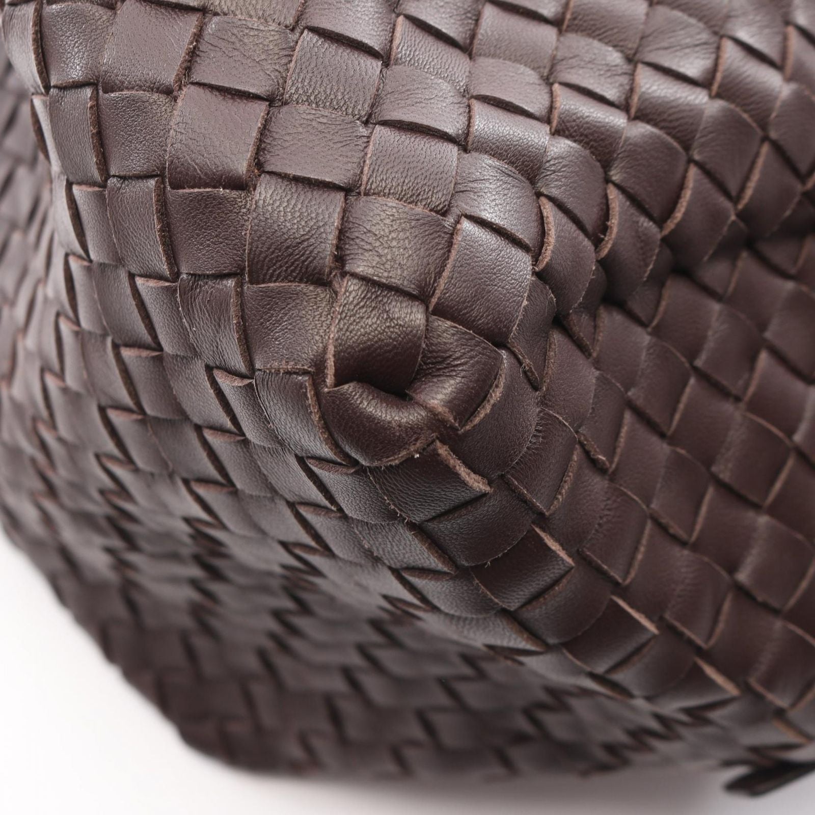Bottega Veneta Shoulder Bag Intrecciato Dark Brown Leather — view 6