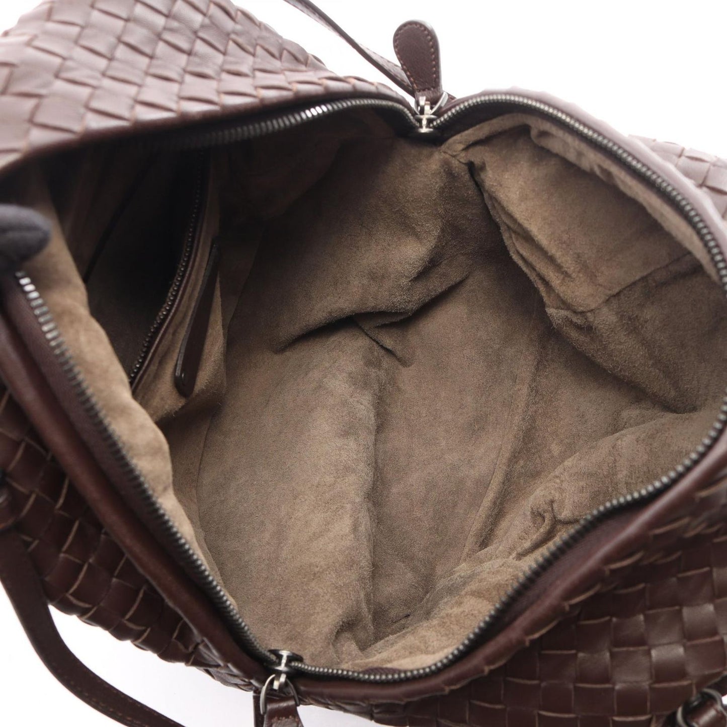 Bottega Veneta Shoulder Bag Intrecciato Dark Brown Leather — view 3