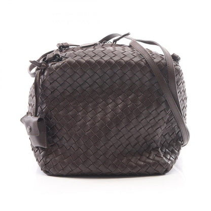 Bottega Veneta Shoulder Bag Intrecciato Dark Brown Leather