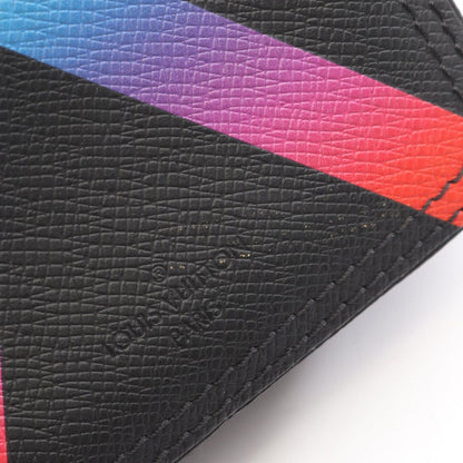 Louis Vuitton Shoulder Bag Danube Messenger Taiga Noir Rainbow Leather — view 6