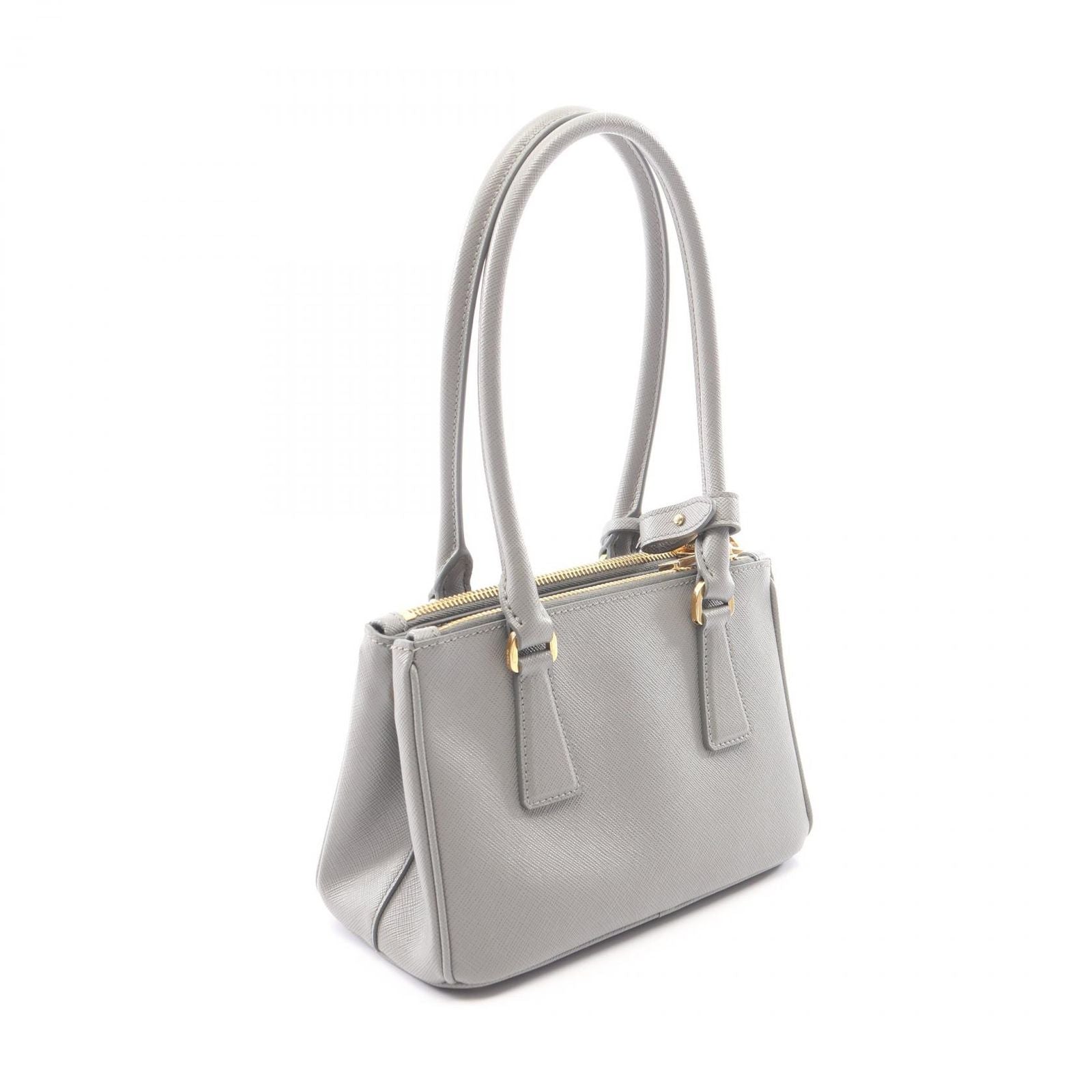 Prada Handbag Galleria Gray Saffiano Leather 2-Way Tote Mini — view 2