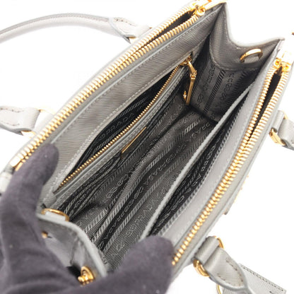 Prada Handbag Galleria Gray Saffiano Leather 2-Way Tote Mini — view 3