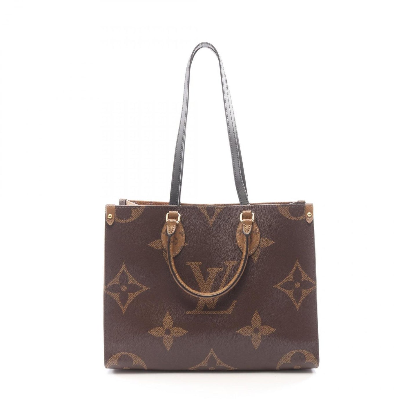 Louis Vuitton Tote Bag On The Go MM Monogram Giant Reverse Leather