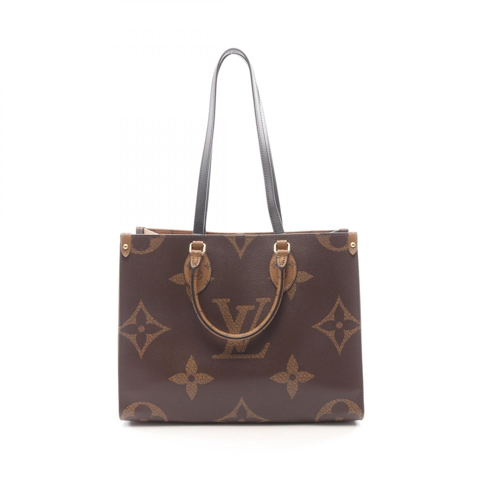 Louis Vuitton Tote Bag On The Go MM Monogram Giant Reverse Leather