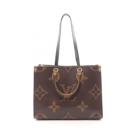 Louis Vuitton Tote Bag On The Go MM Monogram Giant Reverse Leather