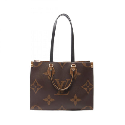 Louis Vuitton Tote Bag On The Go MM Monogram Giant Reverse Leather