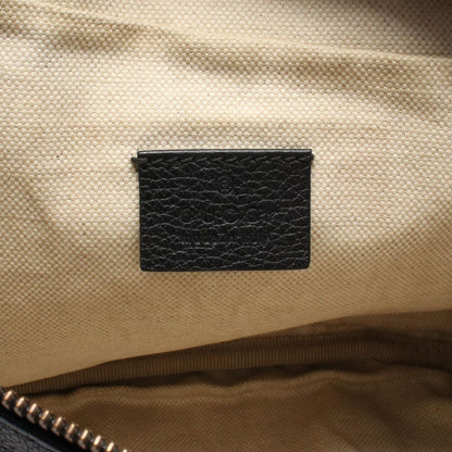 Gucci Waist Bag Vintage Logo Webbing Line Black Green Red Leather Print — view 4