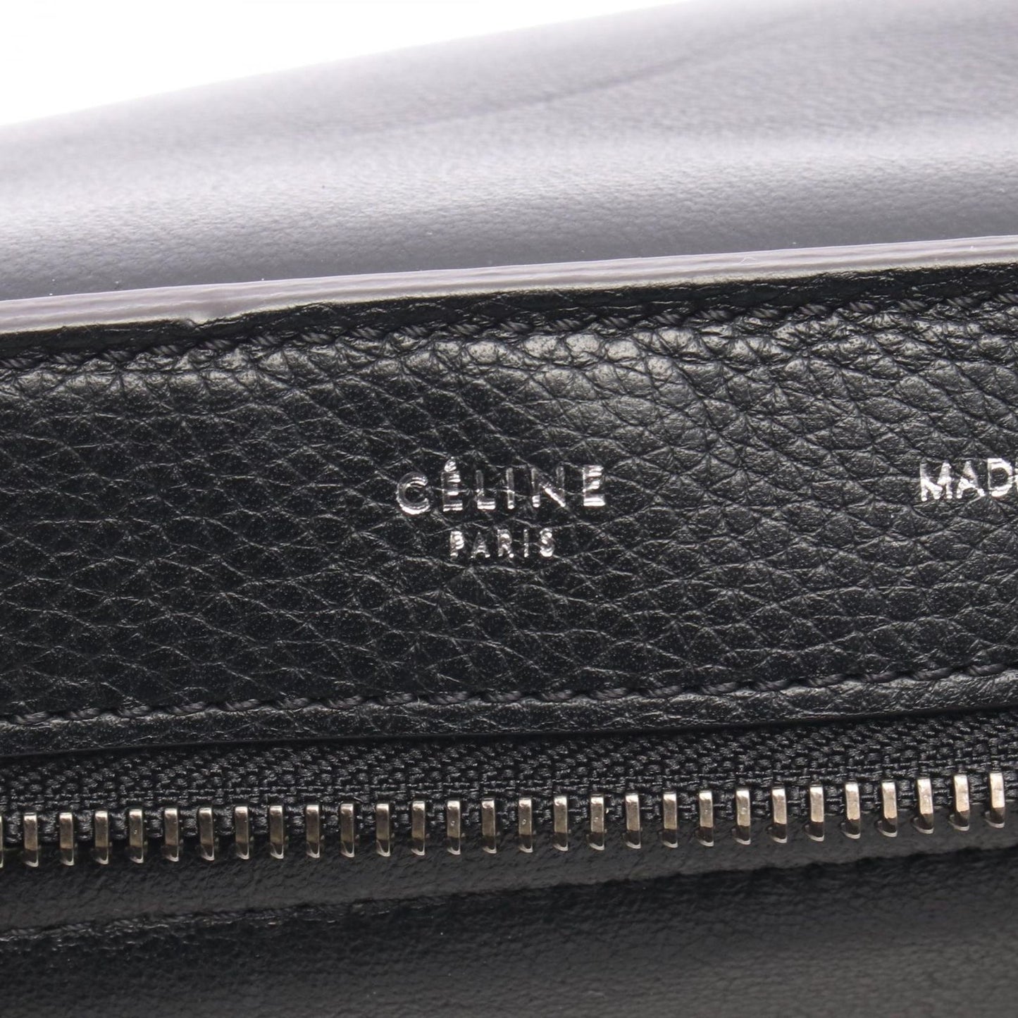 Celine Handbag Trapeze Black Leather Suede — view 4