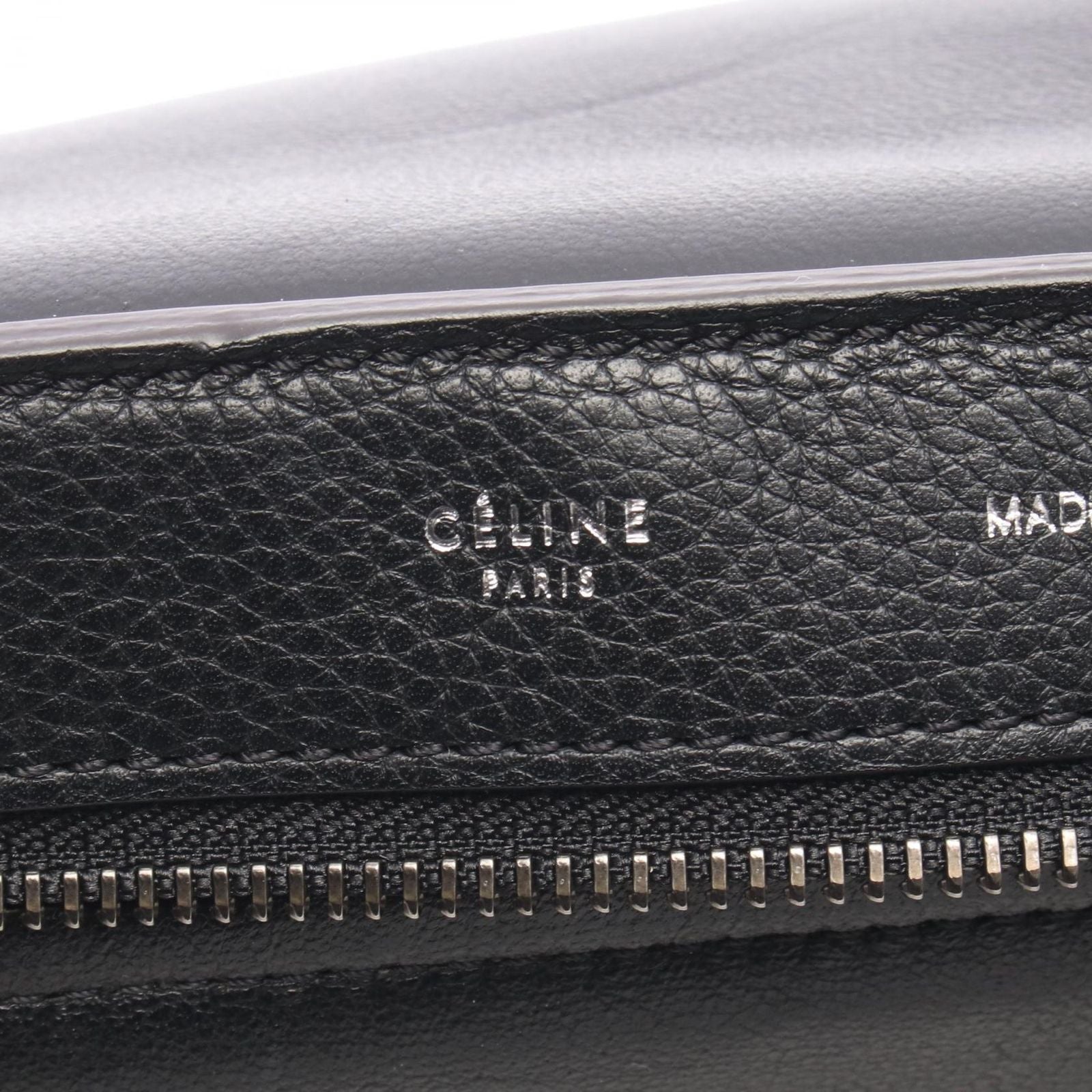 Celine Handbag Trapeze Black Leather Suede — view 4