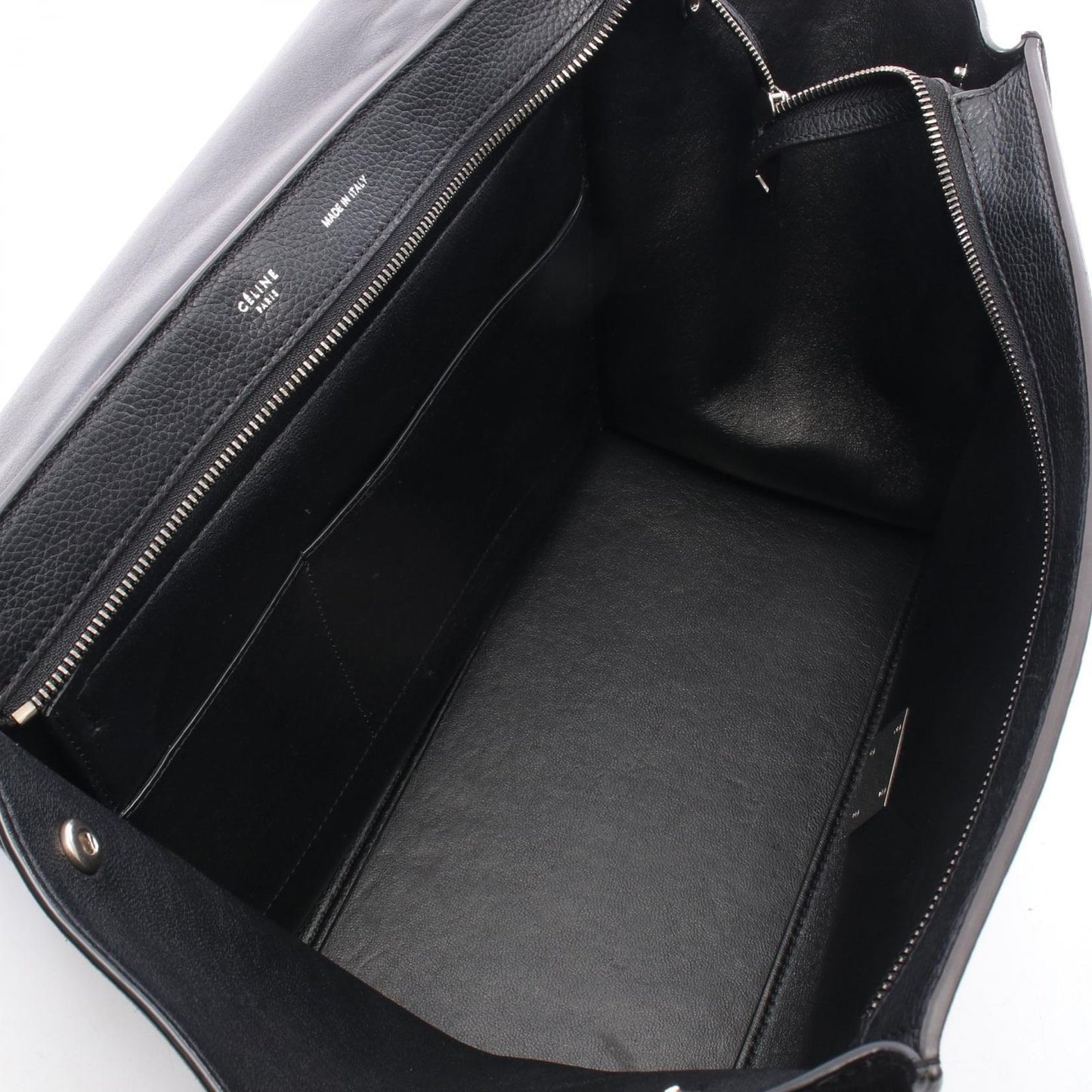 Celine Handbag Trapeze Black Leather Suede — view 3